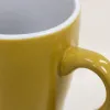 Yellow ceramic mugs, simple household water cups, office tea cups, coffee cups Application Scenario
